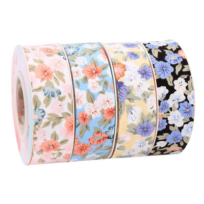 Blütenblüten gedruckte Baumwollband 25mm persönliches Geschenkband
