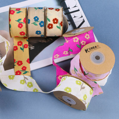 OEM Blossom Flower Art Druckband 40mm benutzerdefiniertes Band mit Logo