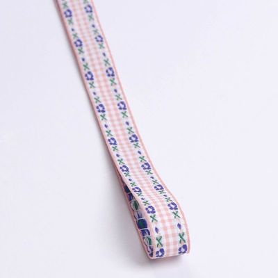 7mm-38mm Blau gesticktes Band ISO9001 gesticktes Blumenband