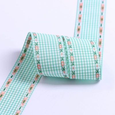 7mm-38mm Blau gesticktes Band ISO9001 gesticktes Blumenband