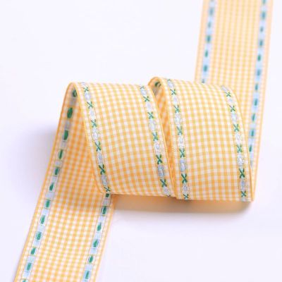 7mm-38mm Blau gesticktes Band ISO9001 gesticktes Blumenband
