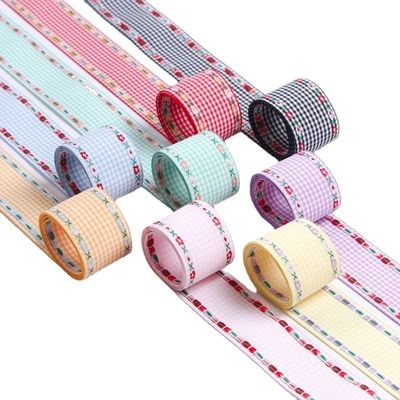 7mm-38mm Blau gesticktes Band ISO9001 gesticktes Blumenband
