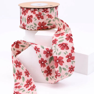 Blüten-Personalisiertes Grosskörnchenband Gewebe-Kantenband für Geschenke
