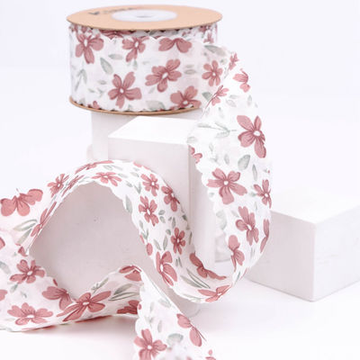 Blüten-Personalisiertes Grosskörnchenband Gewebe-Kantenband für Geschenke
