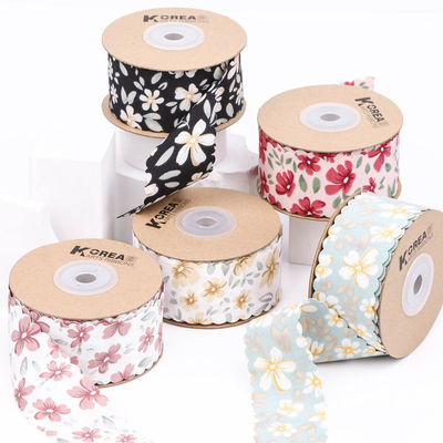 Blüten-Personalisiertes Grosskörnchenband Gewebe-Kantenband für Geschenke