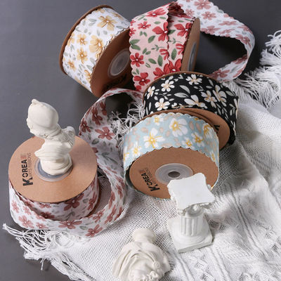 Blüten-Personalisiertes Grosskörnchenband Gewebe-Kantenband für Geschenke