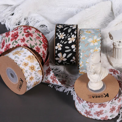Blüten-Personalisiertes Grosskörnchenband Gewebe-Kantenband für Geschenke