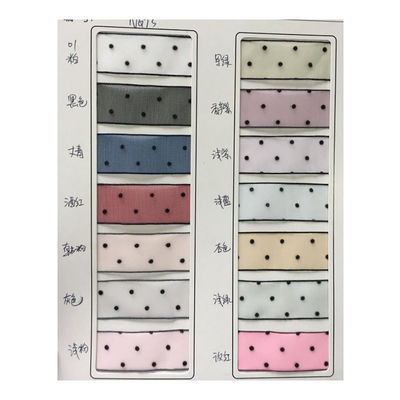 10mm-60mm Dot Velvet Wired Ribbon Stickerei doppelseitiges Samtband