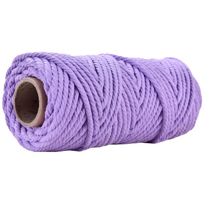 50m Staubrosa Makrame Schnur 5mm ISO9001 rosa Baumwollseil 3 Stränge