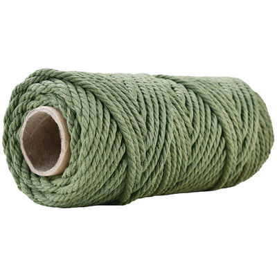 50m Staubrosa Makrame Schnur 5mm ISO9001 rosa Baumwollseil 3 Stränge