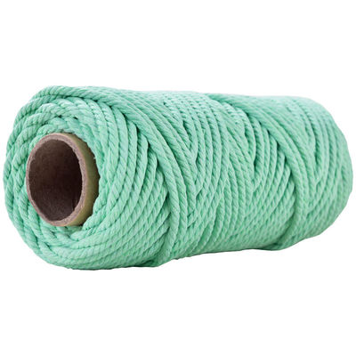 50m Staubrosa Makrame Schnur 5mm ISO9001 rosa Baumwollseil 3 Stränge