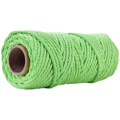 50m Staubrosa Makrame Schnur 5mm ISO9001 rosa Baumwollseil 3 Stränge