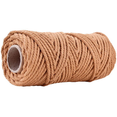 50m Staubrosa Makrame Schnur 5mm ISO9001 rosa Baumwollseil 3 Stränge