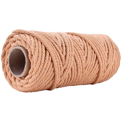 50m Staubrosa Makrame Schnur 5mm ISO9001 rosa Baumwollseil 3 Stränge