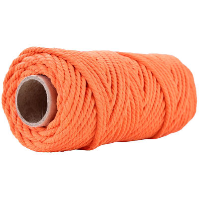 50m Staubrosa Makrame Schnur 5mm ISO9001 rosa Baumwollseil 3 Stränge