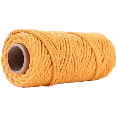 50m Staubrosa Makrame Schnur 5mm ISO9001 rosa Baumwollseil 3 Stränge