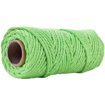 50m Staubrosa Makrame Schnur 5mm ISO9001 rosa Baumwollseil 3 Stränge