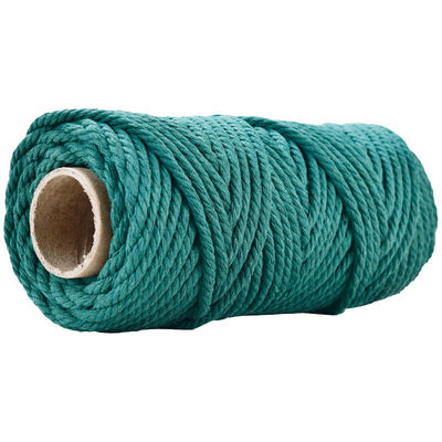 50m Staubrosa Makrame Schnur 5mm ISO9001 rosa Baumwollseil 3 Stränge