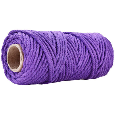 50m Staubrosa Makrame Schnur 5mm ISO9001 rosa Baumwollseil 3 Stränge