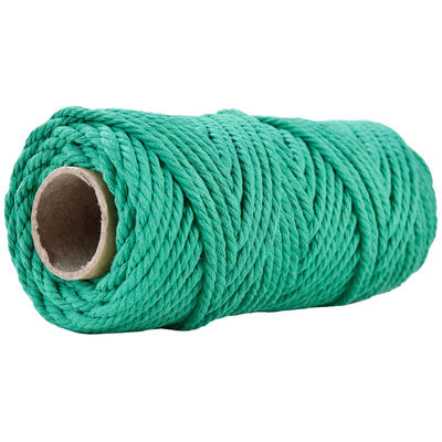 50m Staubrosa Makrame Schnur 5mm ISO9001 rosa Baumwollseil 3 Stränge