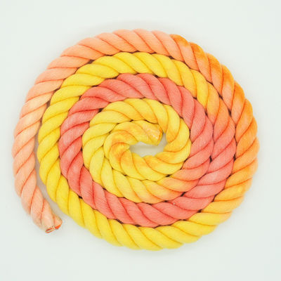 13mm Drei-Streifen-Baumwollseil, verdreht, gemischte Farbe, Hundeleine, Kletterseil