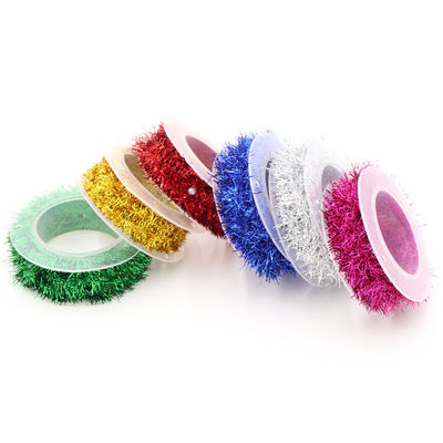 Schillerndes Drahtpapier-Verpackungsseil 100m Papier-Twist-Seil Rose Silber