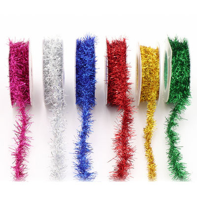 Schillerndes Drahtpapier-Verpackungsseil 100m Papier-Twist-Seil Rose Silber
