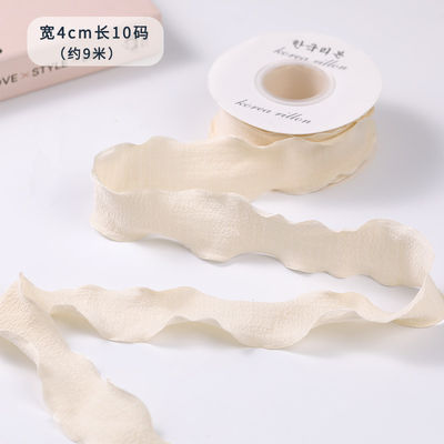 40mm Valentinsfarbenes Jute Band Leinen Wrinkle Edge Jute Gitterband