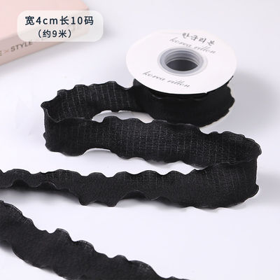 40mm Valentinsfarbenes Jute Band Leinen Wrinkle Edge Jute Gitterband