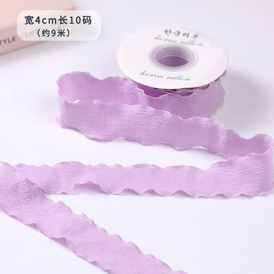 40mm Valentinsfarbenes Jute Band Leinen Wrinkle Edge Jute Gitterband