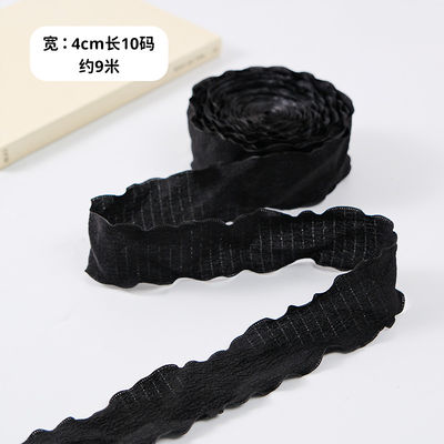 40mm Valentinsfarbenes Jute Band Leinen Wrinkle Edge Jute Gitterband