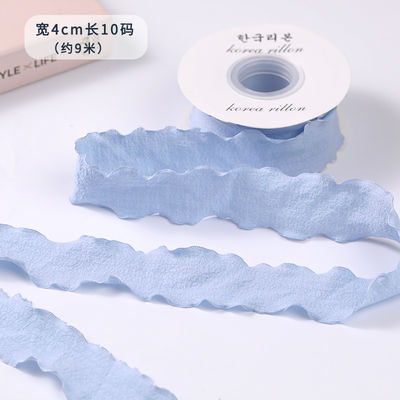 40mm Valentinsfarbenes Jute Band Leinen Wrinkle Edge Jute Gitterband