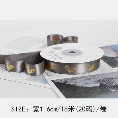 16mm Herzmuster Goldfolie Druckband für Geschenkverpackung und Dekoration