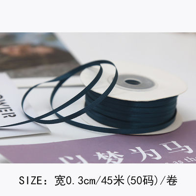 3 mm Polyester Satin Band Doppelgesicht Hochdichte Satin Finish Poly Band