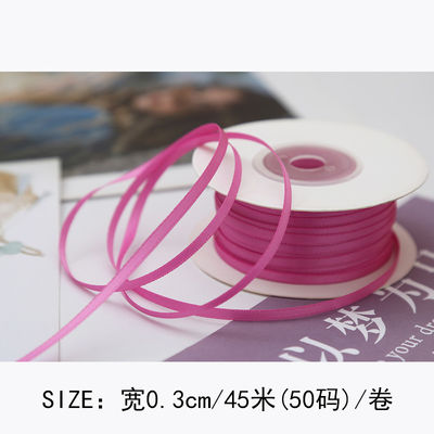 3 mm Polyester Satin Band Doppelgesicht Hochdichte Satin Finish Poly Band