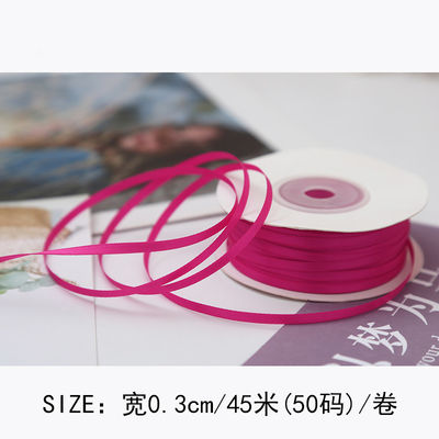 3 mm Polyester Satin Band Doppelgesicht Hochdichte Satin Finish Poly Band