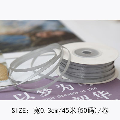 3 mm Polyester Satin Band Doppelgesicht Hochdichte Satin Finish Poly Band