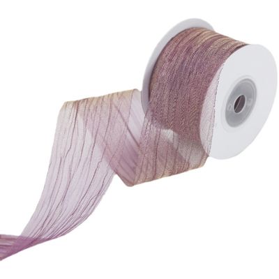 Polyester 38mm Organza-Band Öko-freundlich, hellrosa Organza-Band