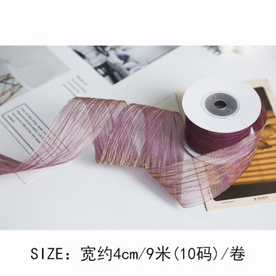 Polyester 38mm Organza-Band Öko-freundlich, hellrosa Organza-Band