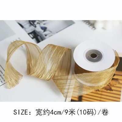 Polyester 38mm Organza-Band Öko-freundlich, hellrosa Organza-Band