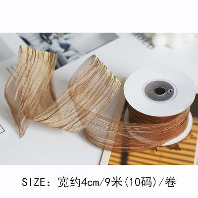 Polyester 38mm Organza-Band Öko-freundlich, hellrosa Organza-Band