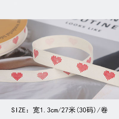 13mm gedruckte Baumwollband DIY Handwerk Verpackungsband zum Geschenk