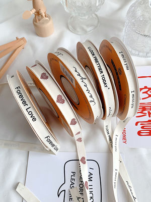 13mm gedruckte Baumwollband DIY Handwerk Verpackungsband zum Geschenk
