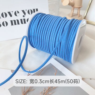 3 mm Suede Leder Samtband ISO9001 Blau Samtband Draht