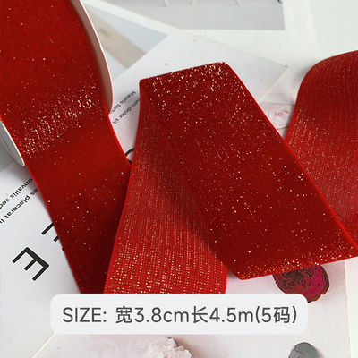 Glänzendes Glitter Samtband 6mm-38mm tiefrotes Samtband Weich