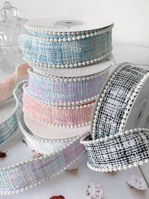 25mm Polyesterband Gitterband Plaidband Perlenrand OEM ODM