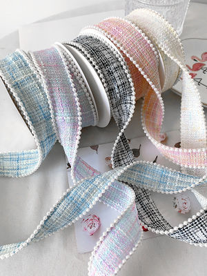 25mm Polyesterband Gitterband Plaidband Perlenrand OEM ODM