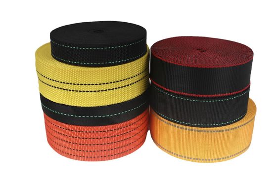 UV-beständiges UHMWPE-Fenkelband Schwarz Gelb für Fallschirmzelt Strandstuhl