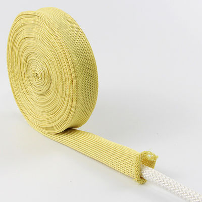 Geflechtetes feuerfestes Webbing Gelb 20 mm Breite Kevlar Tubular Webbing
