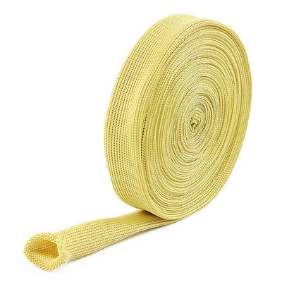 Geflechtetes feuerfestes Webbing Gelb 20 mm Breite Kevlar Tubular Webbing